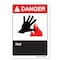 Signmission ANSI Danger Sign, Hot, 10in X 7in Rigid Plastic, 7" H, 10" W, Landscape, Hot OS-DS-P-710-L-19862 - alternate 1